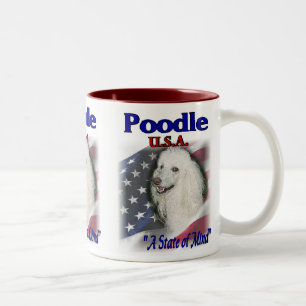Caneca De Café Em Dois Tons Presentes de Poodle Lovers
