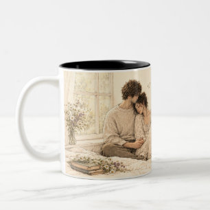 Caneca De Café Em Dois Tons presentes de recém-casados casamento crie seus pró