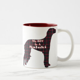 Caneca De Café Em Dois Tons Presentes de Saluki BFF