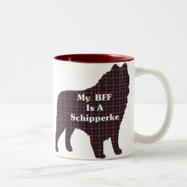 Caneca De Café Em Dois Tons Presentes de Schipperke BFF