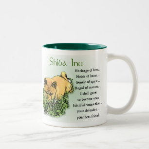 Caneca De Café Em Dois Tons Presentes de Shiba Inu Heritage of Love