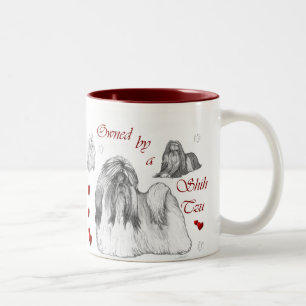 Caneca De Café Em Dois Tons Presentes de Shih Tzu Lovers