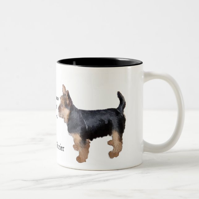 Caneca De Café Em Dois Tons Presentes de Terrier australianos (Direita)
