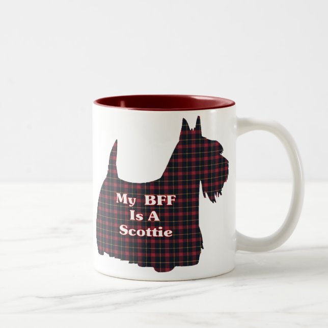 Caneca De Café Em Dois Tons Presentes de Terrier BFF escoceses (Direita)