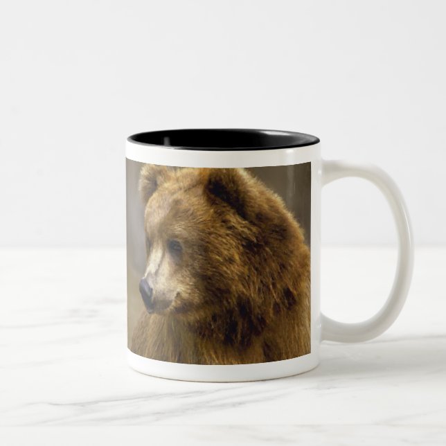 Caneca De Café Em Dois Tons Presentes de Urso Castanho (Direita)
