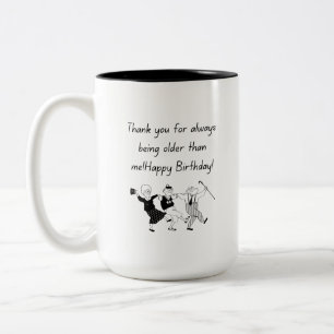 Caneca De Café Em Dois Tons Presentes Divertidos de Aniversário Para Amigos e