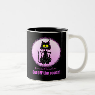 Caneca De Café Em Dois Tons Presentes do cabelo do gato… para amantes do gat