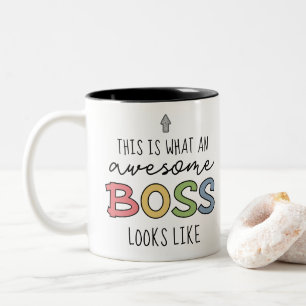 Caneca De Café Em Dois Tons Presentes do Chefe Incrível Presentes Engraçados