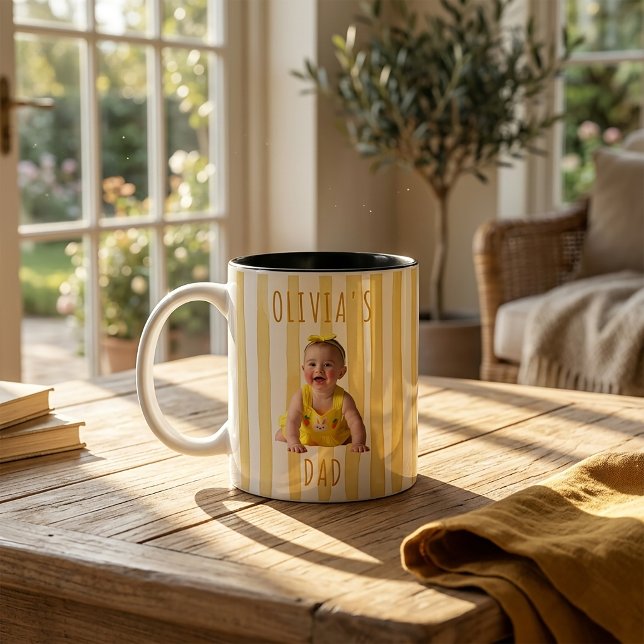 Caneca De Café Em Dois Tons Presentes do Dia dos Pais para o Papai (Criador carregado)