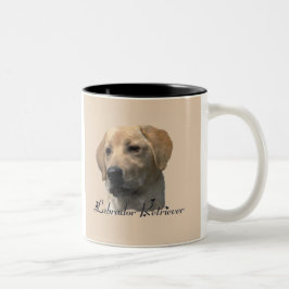 Caneca De Café Em Dois Tons Presentes do Labrador Retriever