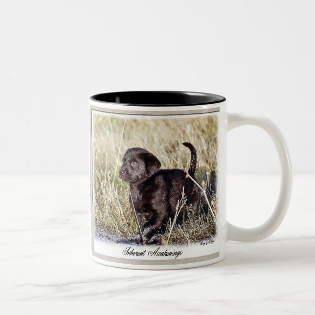 Caneca De Café Em Dois Tons Presentes do Labrador Retriever (Direita)