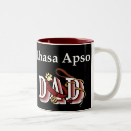 Caneca De Café Em Dois Tons Presentes do Pai Apso Lhasa
