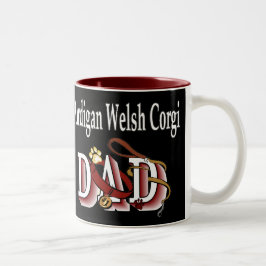 Caneca De Café Em Dois Tons Presentes do PAI Cardigan Welsh Corgi