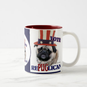 Caneca De Café Em Dois Tons Presentes dos amantes do Pug