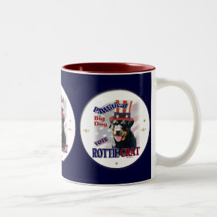 Caneca De Café Em Dois Tons Presentes dos Pés do Rottweiler