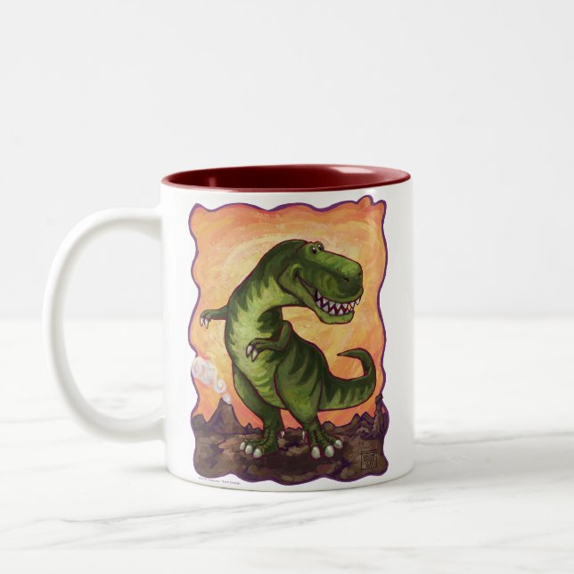 Caneca De Café Em Dois Tons Presentes e acessórios do Tyrannosaurus (Esquerda)