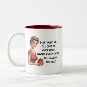 Caneca De Café Em Dois Tons Presentes Engraçados de Anfitriã de Férias Natal N