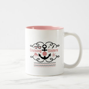 Caneca De Café Em Dois Tons Presentes engraçados de cruzamento do navio de