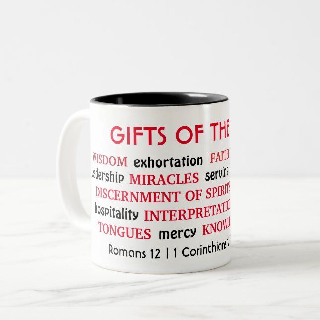 Caneca De Café Em Dois Tons PRESENTES ESPIRITUOSOS | Inspiração | Cristão (Frente Esquerda)