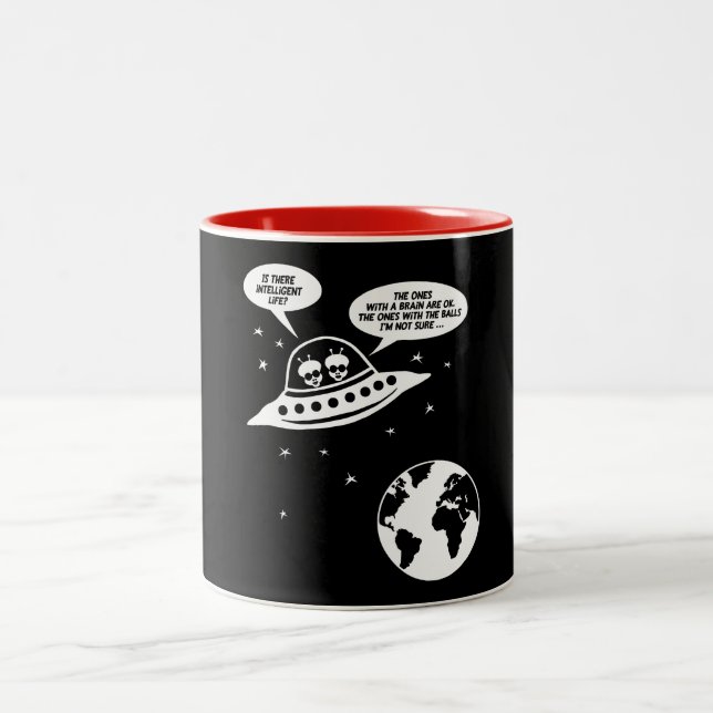 Caneca De Café Em Dois Tons Presentes feministas engraçados, provérbios Nerdy (Centro)