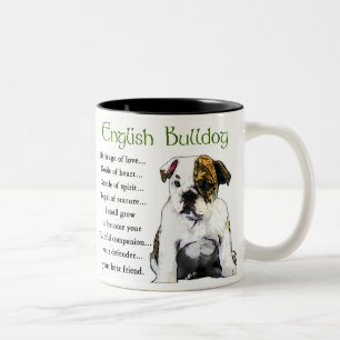 Caneca De Café Em Dois Tons Presentes ingleses do buldogue