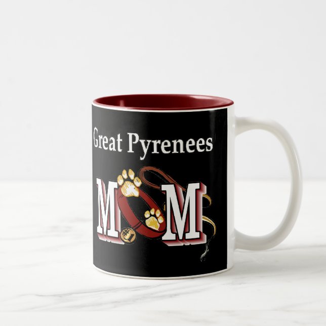 Caneca De Café Em Dois Tons Presentes MOM de Pirenéus excelentes (Direita)