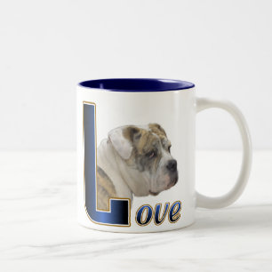 Caneca De Café Em Dois Tons Presentes para Bulldog Inglês