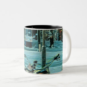 Caneca De Café Em Dois Tons Presentes para ciclistas 2022