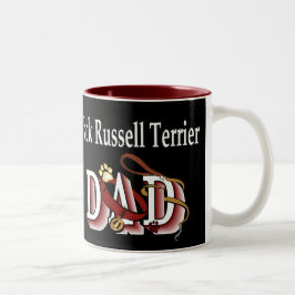 Caneca De Café Em Dois Tons Presentes para Pai de Jack Russell Terrier