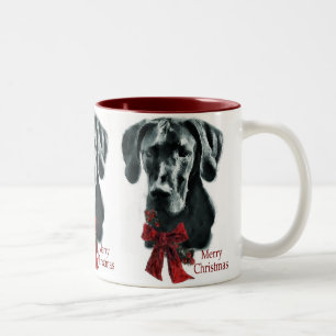 Caneca De Café Em Dois Tons Presentes pretos do Natal de great dane
