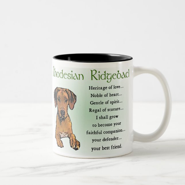 Caneca De Café Em Dois Tons Presentes Ridgeback da Rodésia (Direita)