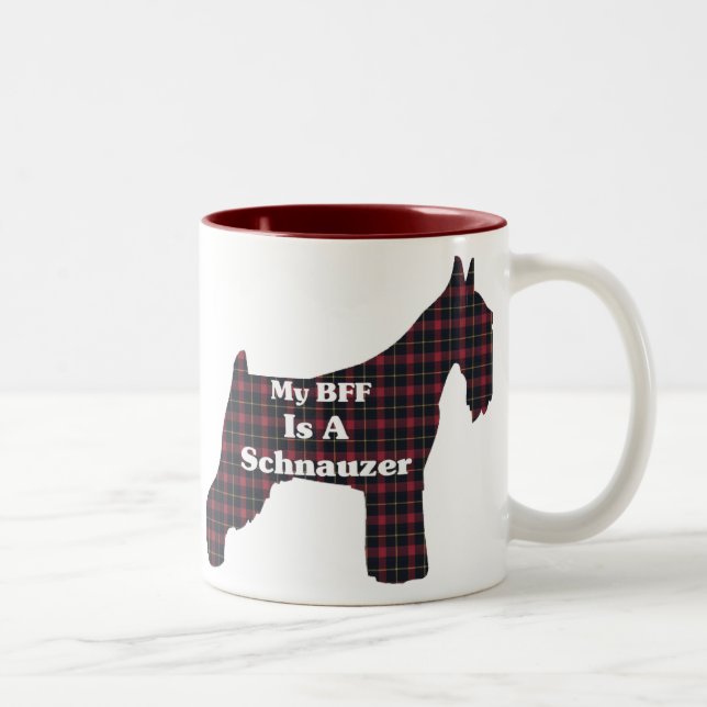 Caneca De Café Em Dois Tons Presentes Standard Schnauzer (Direita)