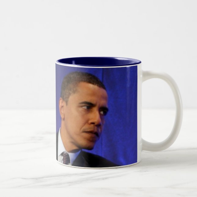 Caneca De Café Em Dois Tons Presidente Barack Obama (Direita)