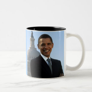 Caneca De Café Em Dois Tons Presidente Barack Obama