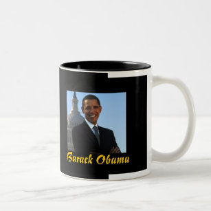Caneca De Café Em Dois Tons Presidente Barack Obama (caneca preta)