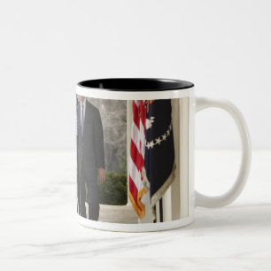 Caneca De Café Em Dois Tons Presidente Barack Obama e ex-presidentes