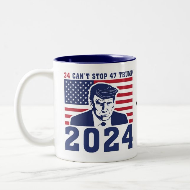 Caneca De Café Em Dois Tons Presidente Donal Trump Mugshot Café (Esquerda)