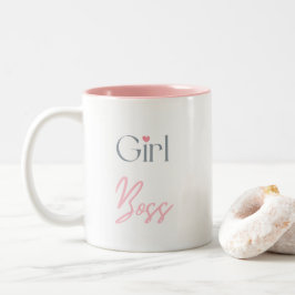 Caneca De Café Em Dois Tons Presidente Menina, Presente de Empoderamento com C