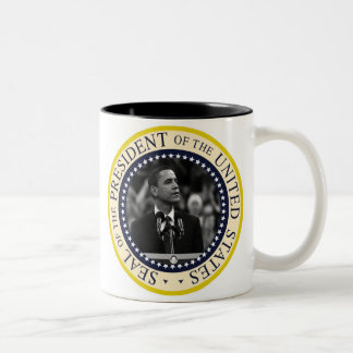 Caneca De Café Em Dois Tons Presidente Obama Inauguração Lembrança