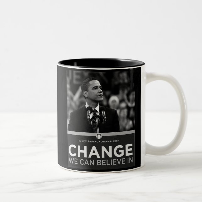 Caneca De Café Em Dois Tons Presidente Obama Inauguração Lembrança (Direita)