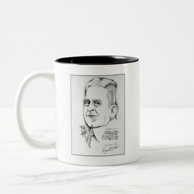 Caneca De Café Em Dois Tons Presidente Wilson Mug (Esquerda)