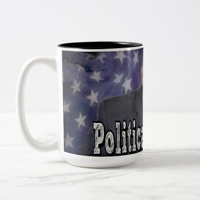Caneca De Café Em Dois Tons Preso Político Trump (Esquerda)