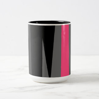 Caneca De Café Em Dois Tons Preto e Cinza rosa