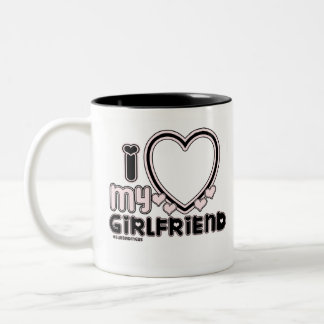 Caneca De Café Em Dois Tons preto i luv 1