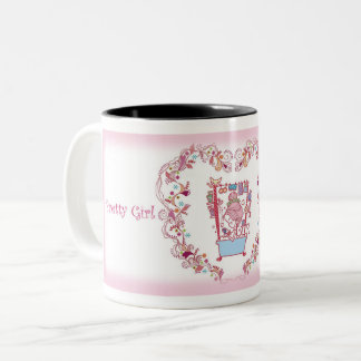 Caneca De Café Em Dois Tons Pretty Girl マグカップ 070305-001