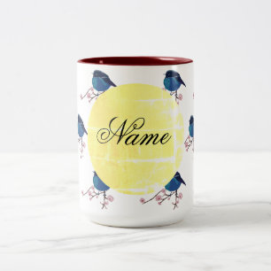Caneca De Café Em Dois Tons Primavera Bird