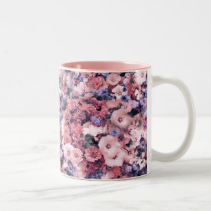 Caneca De Café Em Dois Tons Primavera bonito floral