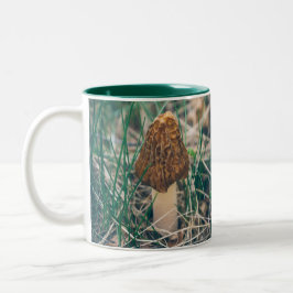 Caneca De Café Em Dois Tons Primavera Morel Mushroom