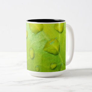 Caneca De Café Em Dois Tons Primavera Rain Abstrato