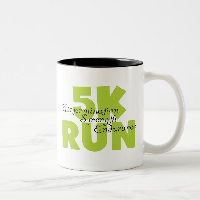 Caneca De Café Em Dois Tons Primavera Verde 5K Executar (Direita)